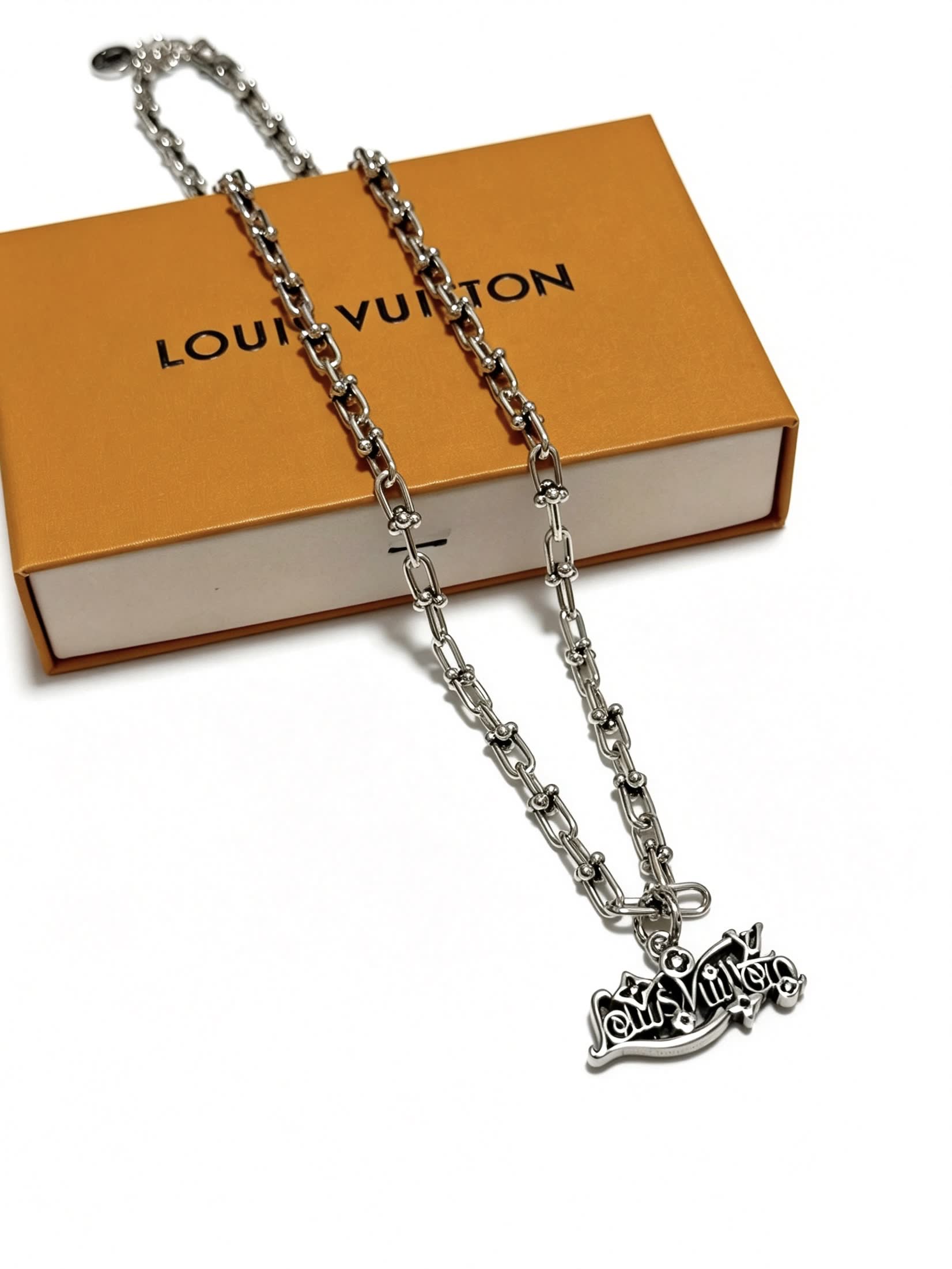 Louis Vuitton Silver Chain Necklace